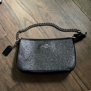 Black Glitter Coach Handbag